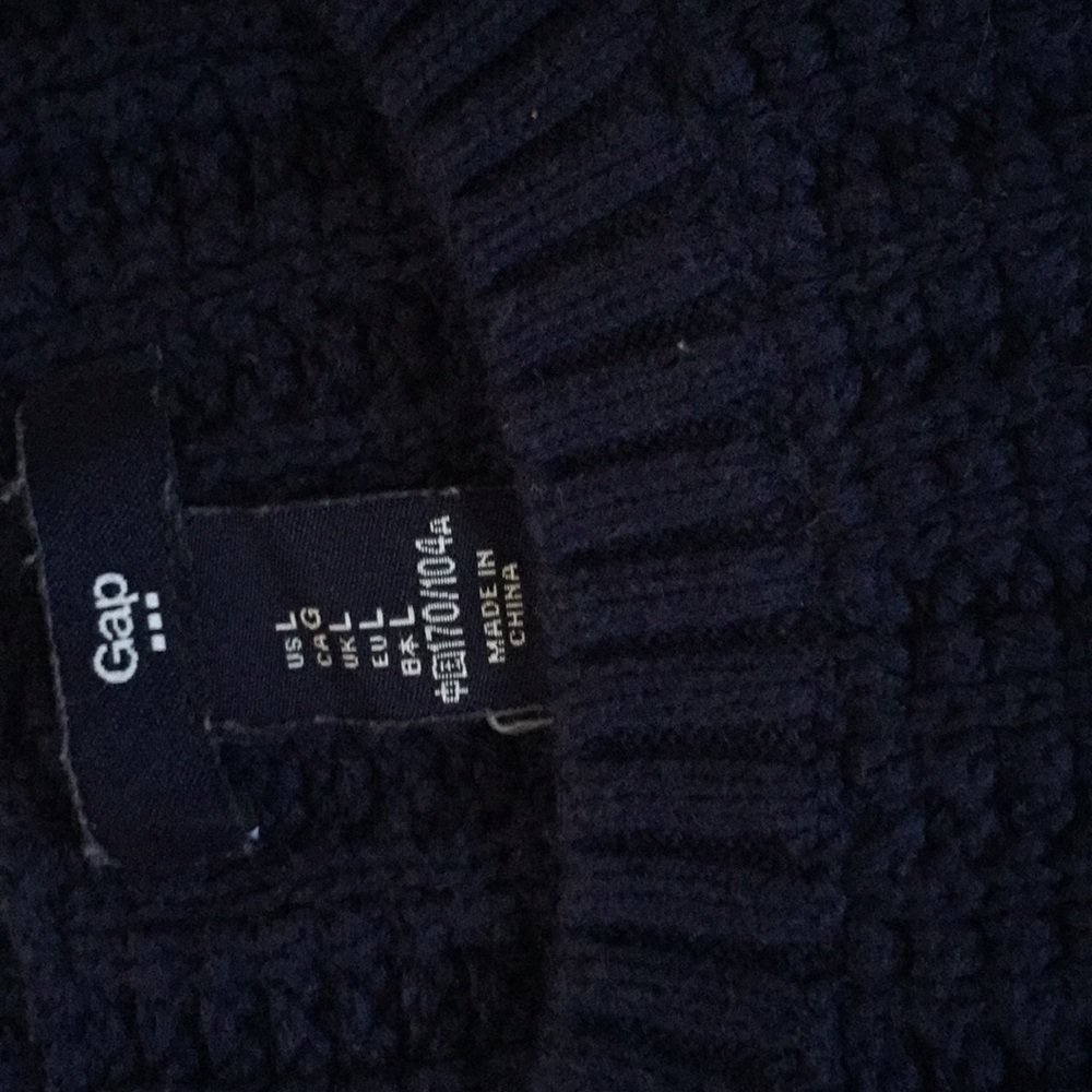 🆕 Gap Blue/white sweater Large - Picture 2 of 3
